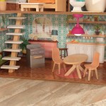 Casuta din lemn de joaca pentru papusi Vintage Luxe Dottie Dollhouse KidKraft